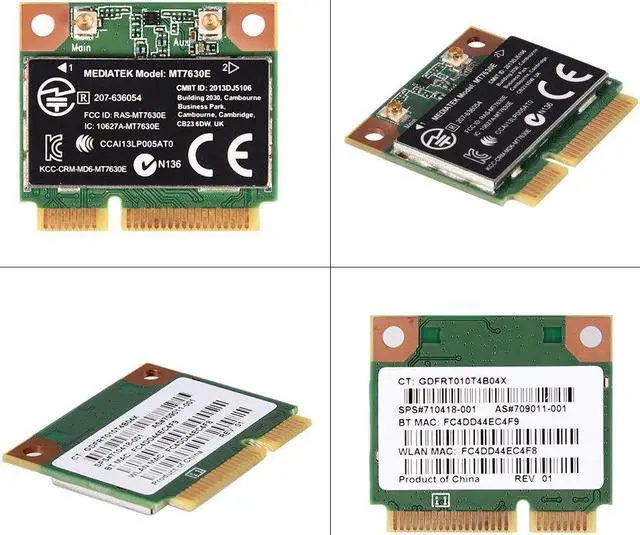 Alt view image 4 of 7 - For Intel MT7630E 2.4G WiFi Wireless Bluetooth 4.0 PCI-E Half Wifi Card