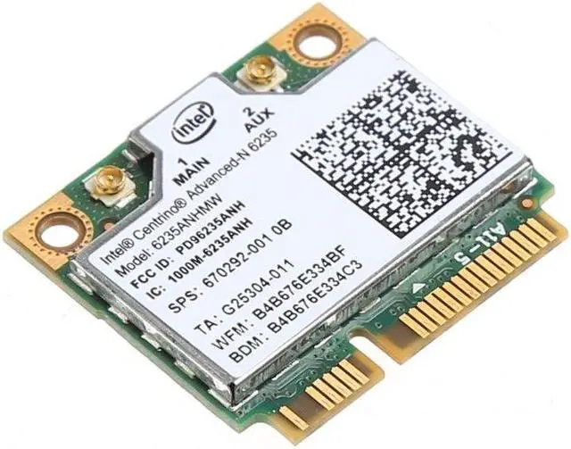 Alt view image 5 of 7 - 2.4/5G 300M WiFi Bluetooth 4.0 Wireless Half Mini PCI-E Card For Intel 6235ANHMW
