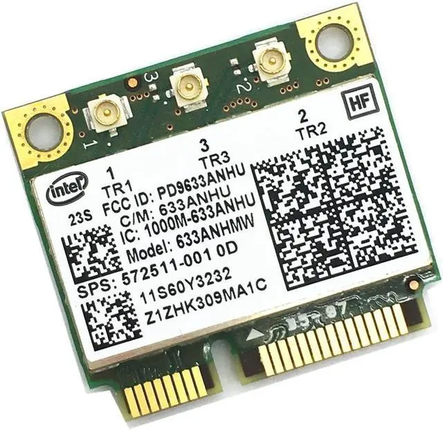 Alt view image 3 of 4 - For Ultimate-N Intel 6300 633ANHMW 6300AGN half Mini PCI-E 2.4G/5GHZ Wireless card for X230 X220 T410 T420 FRU 60Y3233