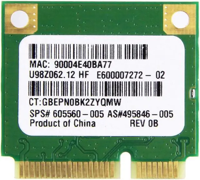 Alt view image 3 of 3 - 150Mbps Atheros AR5B95H AR9285 802.11B/G/N Mini PCI-E Wireless Wifi Card For HP