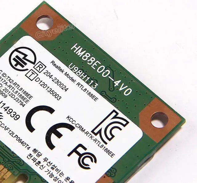 Alt view image 6 of 6 - RTL8188EE Realtek Wireless 802.11bgn Wifi Half Mini PCI-E Wlan Network Card