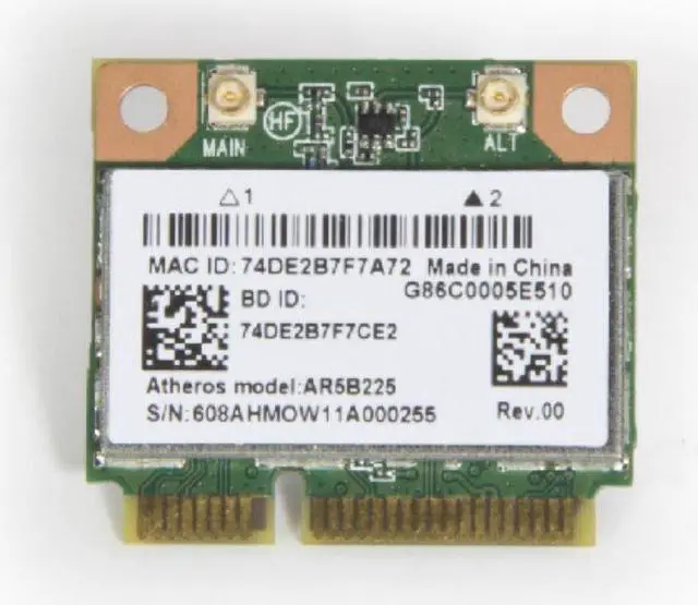 Main image of AzureWave Atheros WIRELESS N + BLUETOOTH BT 4.0 Mini PCI-E Combo Card Wifi
