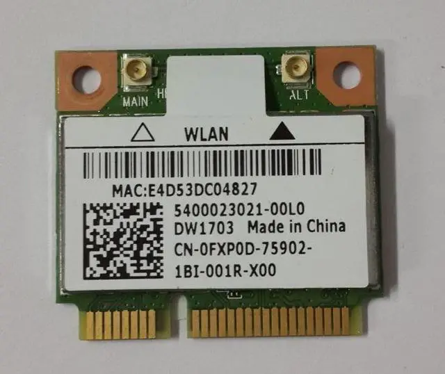 Alt view image 2 of 3 - AzureWave Atheros WIRELESS N + BLUETOOTH BT 4.0 Mini PCI-E Combo Card Wifi