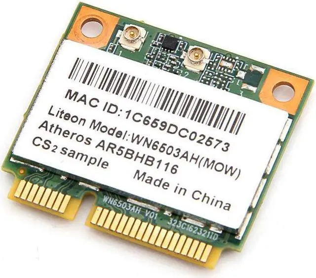 Main image of Atheros AR9832 AR5BHB116 2.4/5GHz  300Mbps 802.11n Wireless PCI-E Half Mini Card