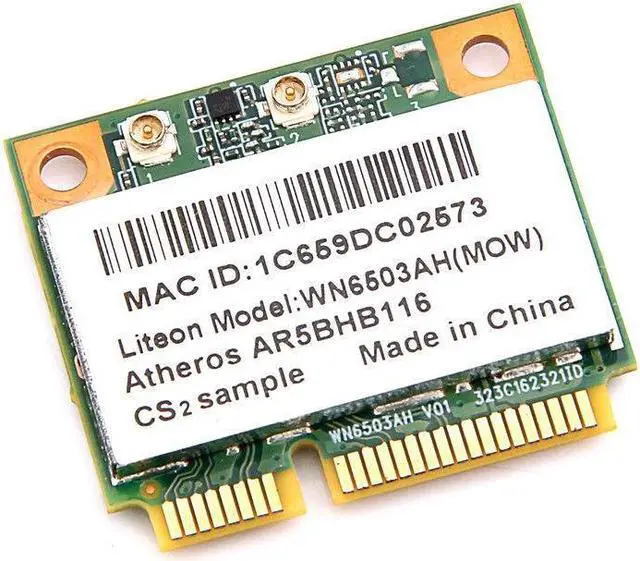 Alt view image 3 of 4 - Atheros AR9832 AR5BHB116 2.4/5GHz  300Mbps 802.11n Wireless PCI-E Half Mini Card