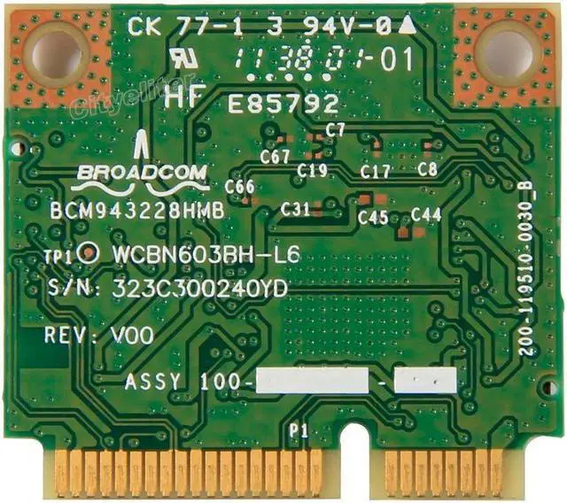 Alt view image 2 of 5 - For Lenovo Laptop BCM943228HMB 04W3764 MINI PCI-E Wireless WIFI Card BT 4.0