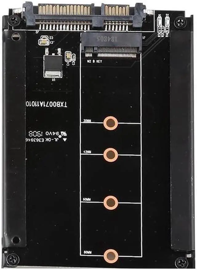 Alt view image 3 of 6 - M.2 NGFF SSD To 2.5 SATA 22Pin 6Gbps/s Expansion Adapter Card With Enclosure Socket M2 NGFF Adapter