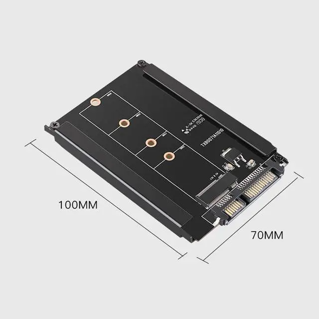 Alt view image 4 of 6 - M.2 NGFF SSD To 2.5 SATA 22Pin 6Gbps/s Expansion Adapter Card With Enclosure Socket M2 NGFF Adapter