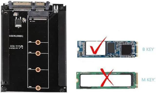 Alt view image 5 of 6 - M.2 NGFF SSD To 2.5 SATA 22Pin 6Gbps/s Expansion Adapter Card With Enclosure Socket M2 NGFF Adapter
