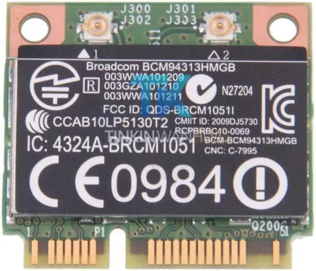 Alt view image 2 of 5 - 657325-001 New HP BroadCom BCM94313HMGB 802.11abn Wifi Bluetooth PCIE 4.0 Card