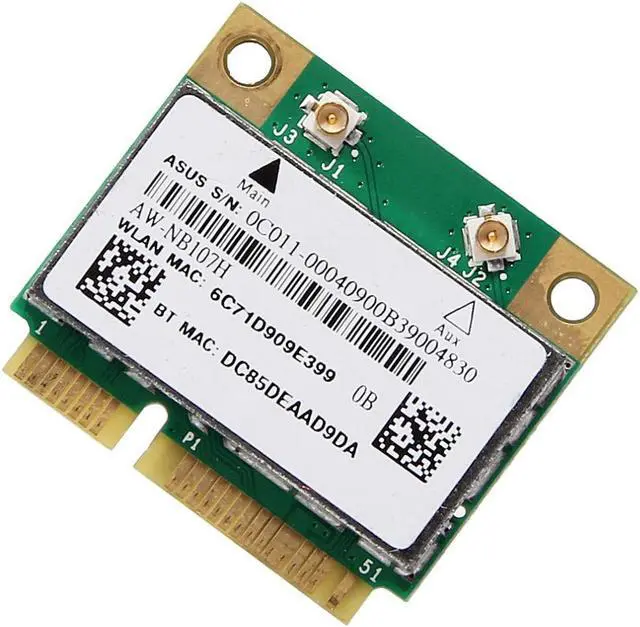 Alt view image 3 of 6 - AzureWave AW-NB107H BCM943142HM Half Mini PCIE Wlan WIFI Card BT4.0 802.11 b/g/n