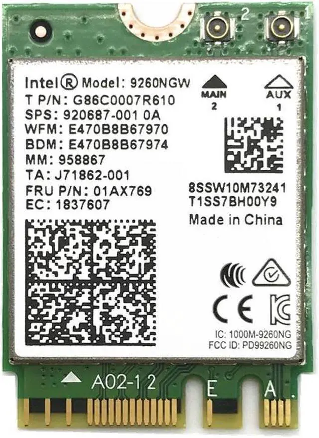 Alt view image 2 of 4 - Antenna set of ASUS AC88U 8dbi M.2U.fl RP-SMA Cables +  Intel 9260 9260NGW 802.11ac 1730Mbps WiFi Bluetooth 5.0 Card