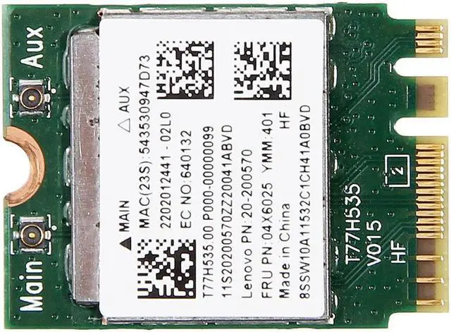 Alt view image 3 of 7 - RealTek RTL8723BE NGFF Wlan Wifi Bluetooth Card 802.11n for IBM Lenovo 04X6025