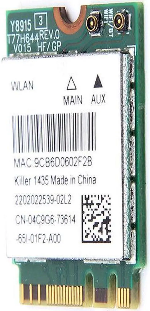 Alt view image 4 of 6 - 867M Atheros Killer 1435 NGFF 802.11AC BT4.1 Wave 2 MU-MIMO Wireless WIFI Card
