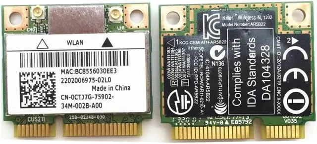 Alt view image 3 of 3 - For N1202 AR5B22 WIFI wireless network card with Bluetooth 4.0 for  Alienware 14 17 18