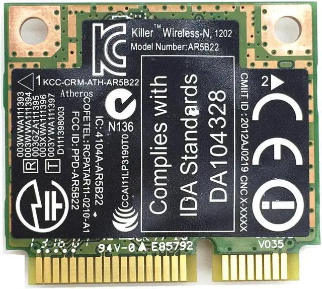 Alt view image 2 of 3 - For N1202 AR5B22 WIFI wireless network card with Bluetooth 4.0 for  Alienware 14 17 18