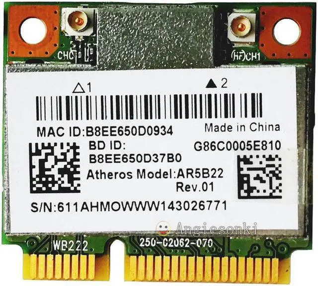 Main image of ATHEROS AR5B22 AR9462 DUAL BAND N + BLUETOOTH BT WIRELESS WIFI CARD DW1901 K2GW5