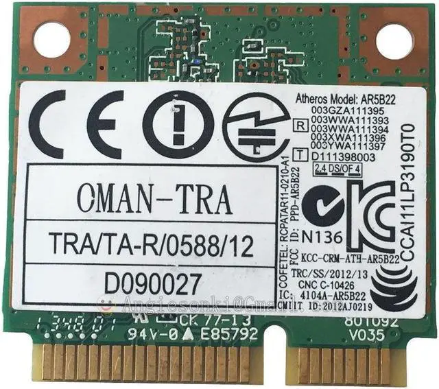Alt view image 4 of 6 - ATHEROS AR5B22 AR9462 DUAL BAND N + BLUETOOTH BT WIRELESS WIFI CARD DW1901 K2GW5