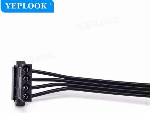 Alt view image 5 of 6 - PCIe 6Pin to 3 Molex Type D 4Pin IDE Angled Fan Cable 18AWG For Seasonic FOCUS PLUS All Series GOLD/Platinum/PX/GX/SGX 1000W, 850W, 750W, 650W, 550W 450W