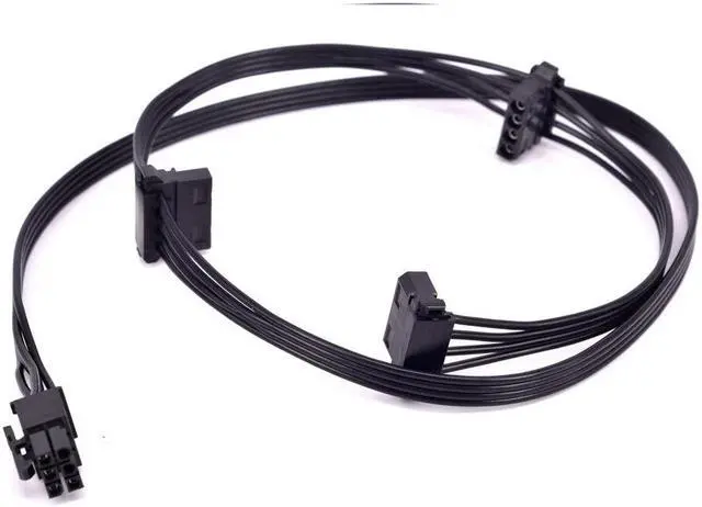 Alt view image 4 of 5 - PCI-e 6Pin 1 to 3 Molex Peripheral 4Pin Power Supply Cable GPU 6 Pin to IDE for CORSAIR TX850M TX750M TX650M Modular PSU