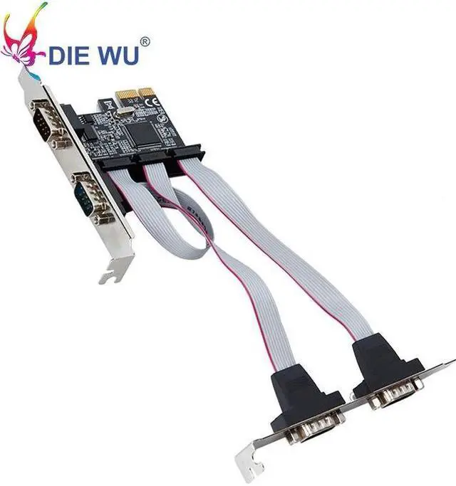 Alt view image 2 of 6 - PCI express Add on card 4 ports Serial riser card Multi RS232 DB9 COM port PCIe I/O expansion card TXB071