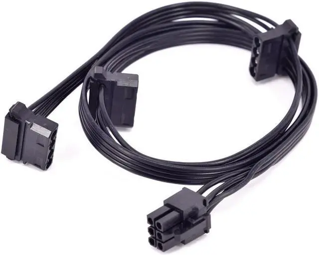 Main image of PCIe 6Pin to 3 Peripheral 4Pin Molex Power Cable GPU 6 Pin to IDE for CORSAIR CX850M CX750M CX600M CX500M CX430M Modular PSU