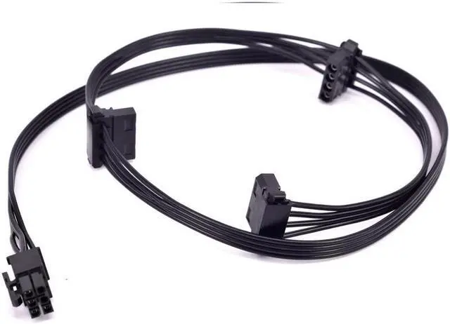 Alt view image 4 of 5 - PCIe 6Pin to 3 Peripheral 4Pin Molex Power Cable GPU 6 Pin to IDE for CORSAIR CX850M CX750M CX600M CX500M CX430M Modular PSU