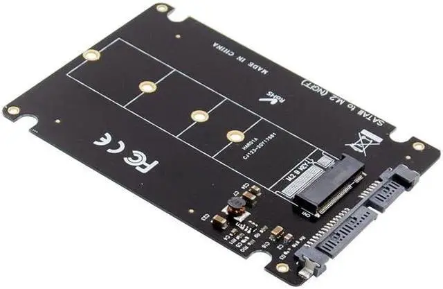 Alt view image 4 of 5 - SATA3.0 ? to M.2 NGFF B KEY SSD NVMe adapter Card 6Gbps