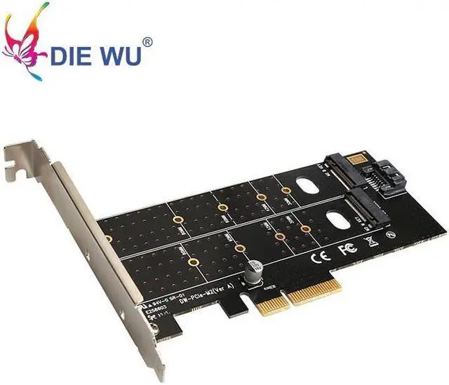 Main image of PCIe to M.2 NVMe SSD NGFF Riser Card PCI Express to M Key B Key SATA Port Expansion Converter Adapter Expansion Card TXB044
