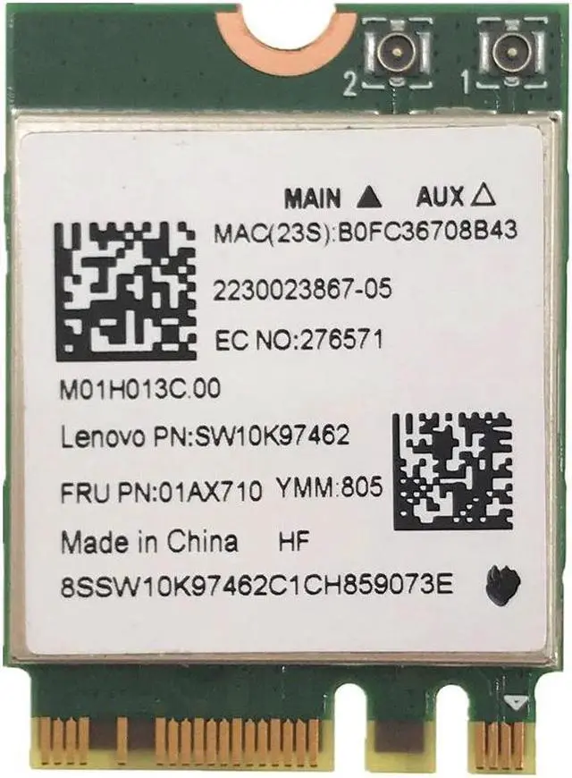 Alt view image 2 of 3 - RTL8821CE 802.11AC 1X1 Wi-Fi+BT 4.2 Combo Adapter Card FRU 01AX710 wireless netowrk card For Lenovo laptop