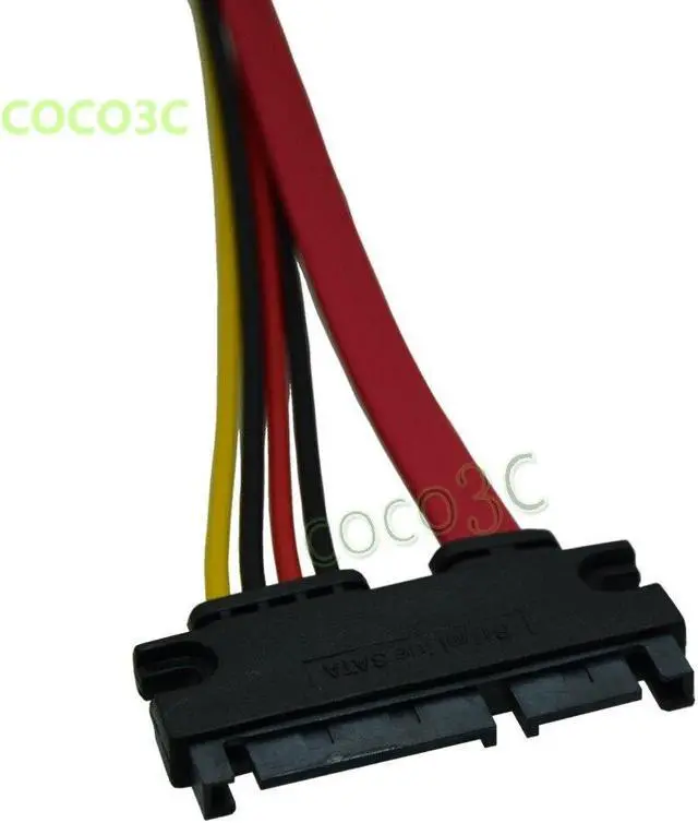 Alt view image 3 of 4 - 0.5M 2.5" / 3.5" Hard Disk sata port cable 22 Pin SATA male port to 22 ( 7+15 ) pin SATA male port Cable