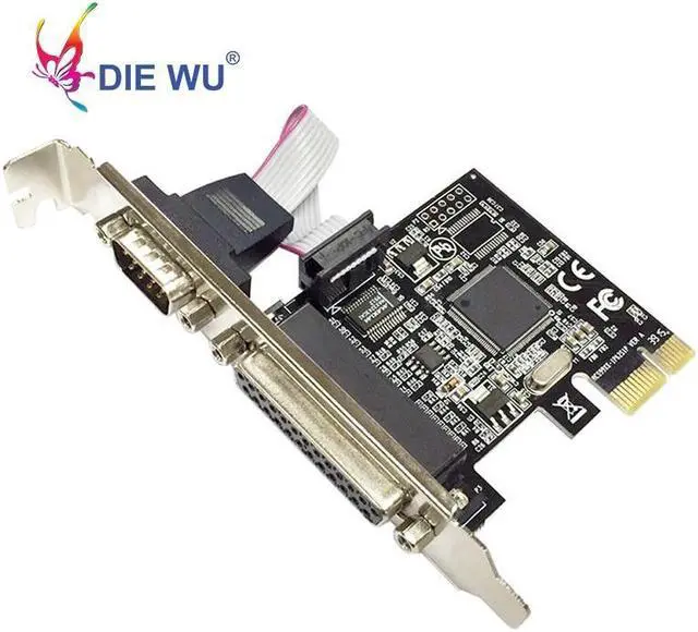 Alt view image 5 of 6 - PCI Express single Serial single Parallel Port Expansion Card I/O card PCIe riser card TXB069