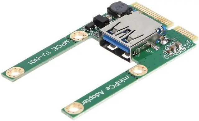 Alt view image 2 of 7 - Mini PCIe mPCIe to USB 2.0 Port Card Support USB WiFi Bluetooth Adapter Reader E