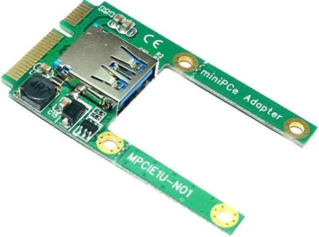 Alt view image 3 of 7 - Mini PCIe mPCIe to USB 2.0 Port Card Support USB WiFi Bluetooth Adapter Reader E