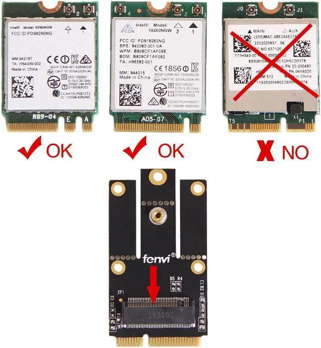 Alt view image 2 of 7 - M.2 NGFF Key A to Mini PCI-E Adapter for Wireless Card Converter Adapter New