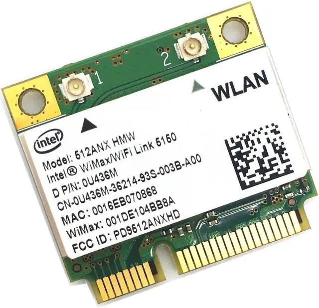 Alt view image 3 of 4 - For WiMax/Wifi Link Intel 5150 512ANX 2.4/5.0GHz 300Mbps WiFi WiMax Half Size Mini PCI-E Card