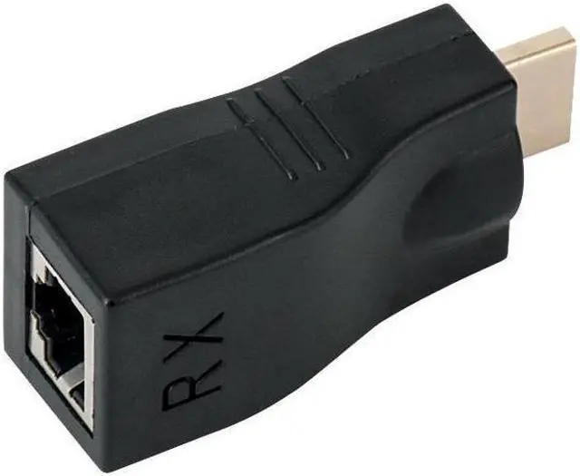 Alt view image 4 of 7 - New HDMI Extender, Up to 100ft HDMI Ethernet Network Extender Adapter Over RJ45 Cat5e Cat6 Cable (30M Sender + Receiver, 1 Port RJ45)