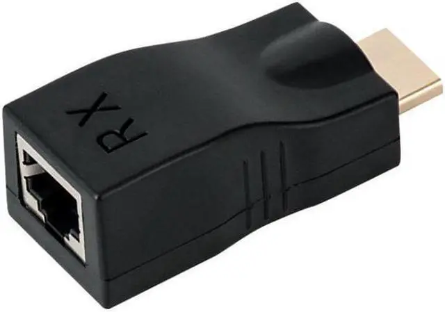 Alt view image 5 of 7 - New HDMI Extender, Up to 100ft HDMI Ethernet Network Extender Adapter Over RJ45 Cat5e Cat6 Cable (30M Sender + Receiver, 1 Port RJ45)