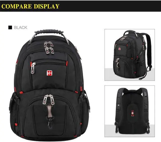 Alt view image 2 of 7 - 38L 15.6 inch Men's Backpack Computer Notebook School Travel Bags Unisex Large Capacity bagpack waterproof Business Fit up to 15.6 inch Laptop, Notebook,Mackbook
