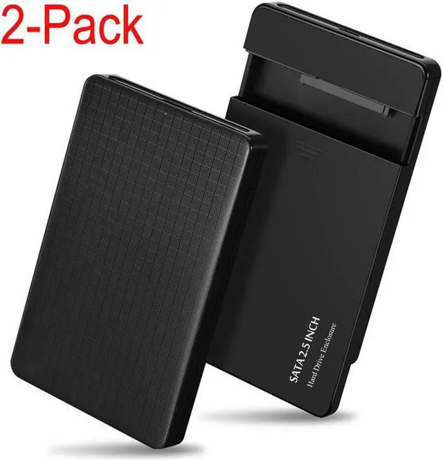 Main image of USB 3.0 External Hard Drive Enclosure for 2.5 inch SATA HDD and SSD, 2.5" Hard Disk Case, Optimized for SSD, Support UASP SATA III Compatible for WD, Seagate, Toshiba, Samsung, Hitachi, 2-Pack