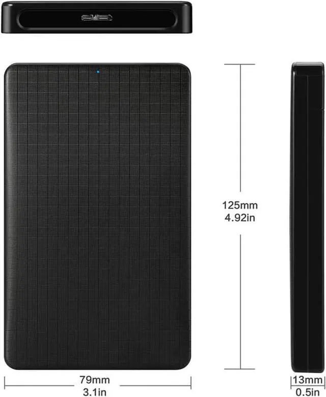 Alt view image 3 of 7 - USB 3.0 External Hard Drive Enclosure for 2.5 inch SATA HDD and SSD, 2.5" Hard Disk Case, Optimized for SSD, Support UASP SATA III Compatible for WD, Seagate, Toshiba, Samsung, Hitachi, 2-Pack