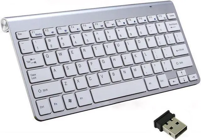 Alt view image 6 of 7 - Wireless Keyboard and Mouse Combo, K1088 2.4GHz Compact Wireless Mouse Keyboard for Laptop/PC- Round Keycaps (White)