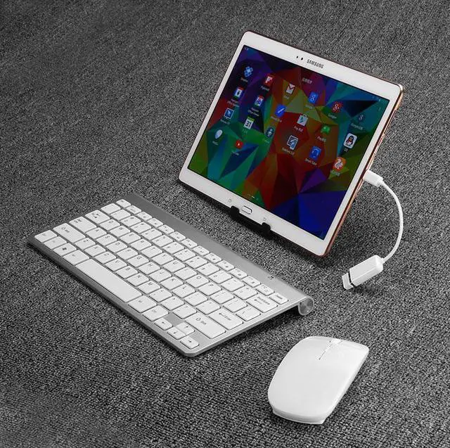 Alt view image 7 of 7 - Wireless Keyboard and Mouse Combo, K1088 2.4GHz Compact Wireless Mouse Keyboard for Laptop/PC- Round Keycaps (White)