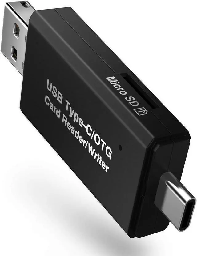 Alt view image 2 of 7 - USB C/USB3.0 Memory Card Reader, 2-in-1 USB3.0 Type-C OTG AdapterPortable Memory Card Reader for SDXC, SDHC, SD, MMC, Micro SDXC, Micro SD, Micro SDHC Card and UHS-I Cards