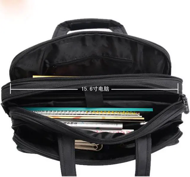 Alt view image 3 of 7 - Yajie Bag Company15.6 Inch Briefcase,Water Resistant Laptop Bag, 15inch Expandable Messenger Shoulder Bag with Strap, Taygeer Carry On Handle Case for Computer/Notebook/Macbook for Business Men/Women