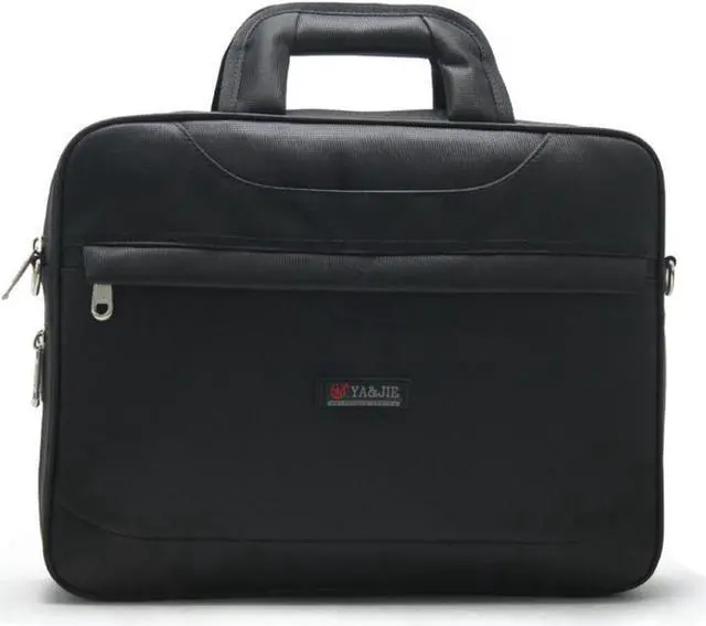 Main image of YAJIE Laptop Briefcase Bag, Computer Messenger bag, Unisex Office Laptop Case with Air Port Friendly Design,Nylon Business Shoulder Notebook Bag For Men/Women/Unisex-Black 14.1 inch