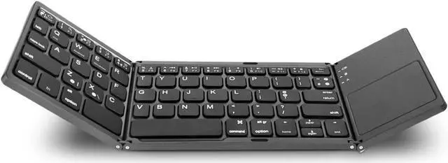 Main image of s Folding Bluetooth Keyboard,  Rechargeable Portable BT Wireless Foldable Mini Keyboard with Touchpad for Tablet Samsung or Other Cell Phones