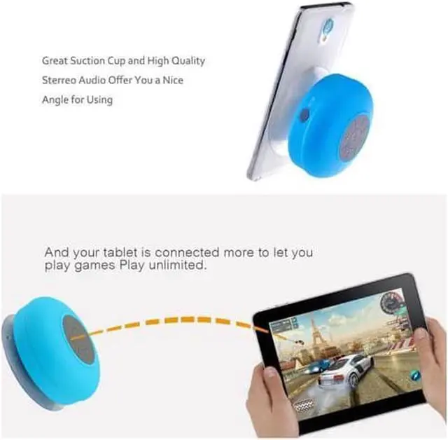 Alt view image 5 of 7 - s Wireless Bluetooth Speaker Waterproof Outdoor Portable Handsfree Microphone Speaker HIFI Subwoofer Bathroom Music Player
