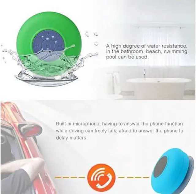 Alt view image 4 of 7 - s Wireless Bluetooth Speaker Waterproof Outdoor Portable Handsfree Microphone Speaker HIFI Subwoofer Bathroom Music Player