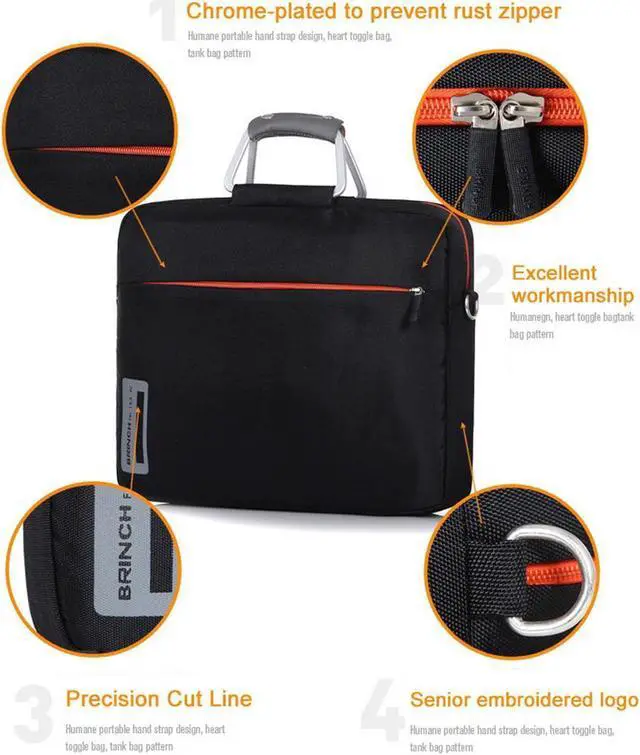 Alt view image 4 of 7 - Wellhouse 14 - 14.4 inch Notebook Case, Waterproof Business Carrying Bag Briefcase Laptop Sleeve Protection Cover Case for Men Women Student Business Laptop Computer Macbook HP SONY ASUS ACER (Red)
